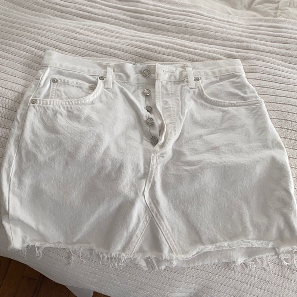 Agolde White Denim Skirt size 28
